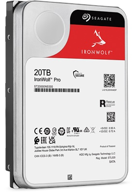 SEAGATE 3.5" 20TB IRONWOLF PRO ST20000NT001 7200 RPM 256MB SATA-3 KURUMSAL NAS DİSKİ