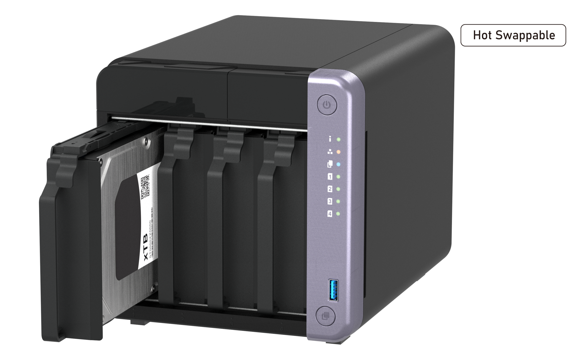 QNAP 4diskli Alpine AL524 QC-4GB RAM-10GbE SFP+ Nas Server TS-432X-4G
