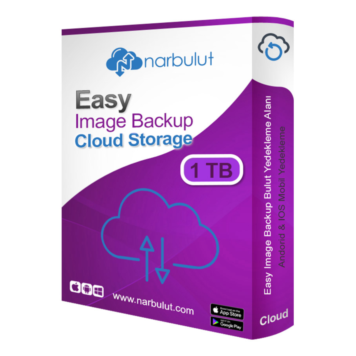 NARBULUT Easy Image Backup Cloud Storage 1TB 1yıl basic support is included.