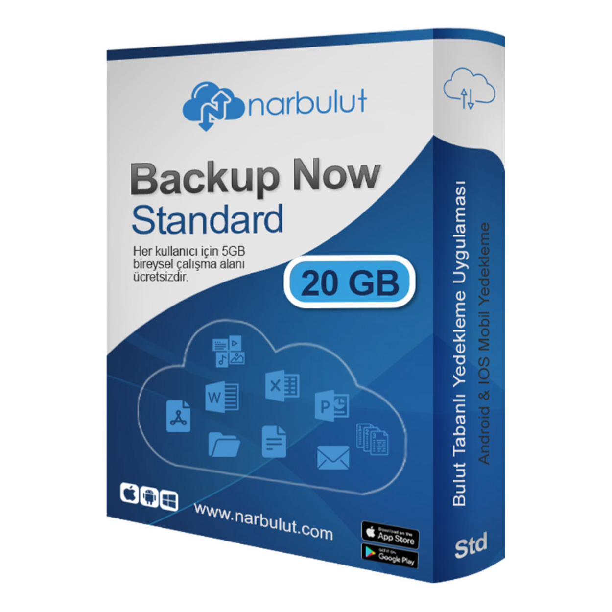 NARBULUT Backup Now Standart Edition 20GB Lisans 1yıl 50kullanıcı basic support is included. ikinci görünüm