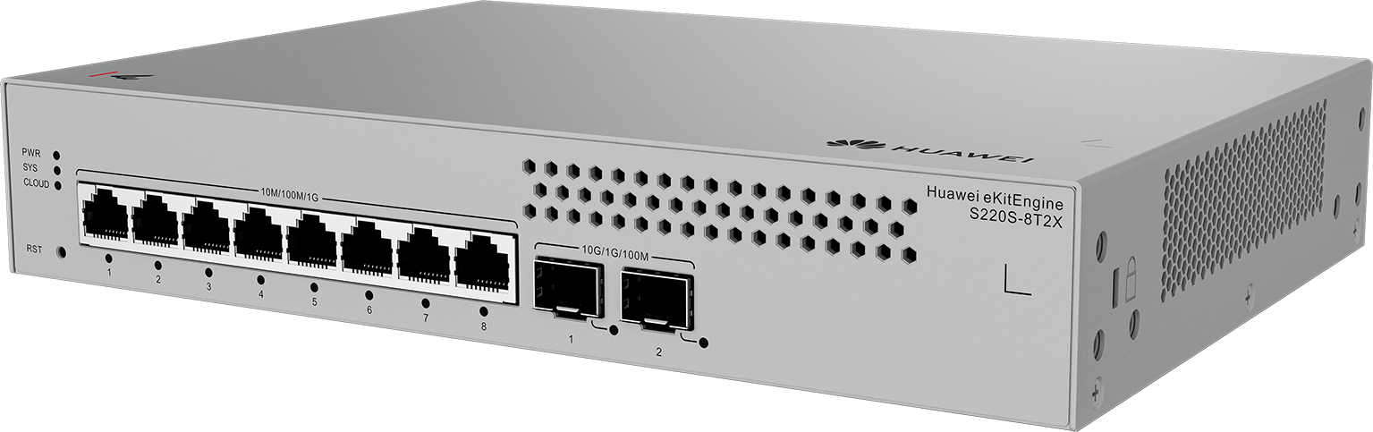 HUAWEI 8port 2-SFP Gigabit Layer2 Yönetilebilir Switch RackMount eKIT S220S-8T2X