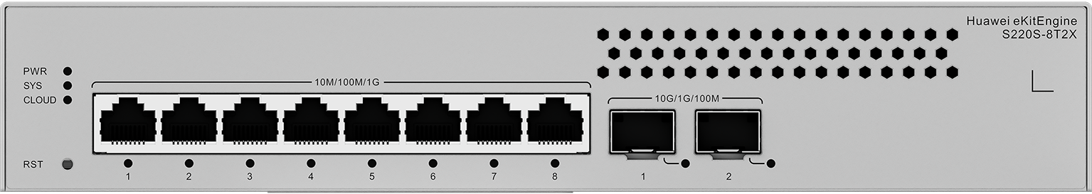 HUAWEI 8port 2-SFP Gigabit Layer2 Yönetilebilir Switch RackMount eKIT S220S-8T2X