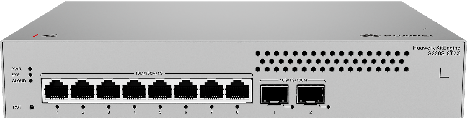 HUAWEI 8port 2-SFP Gigabit Layer2 Yönetilebilir Switch RackMount eKIT S220S-8T2X