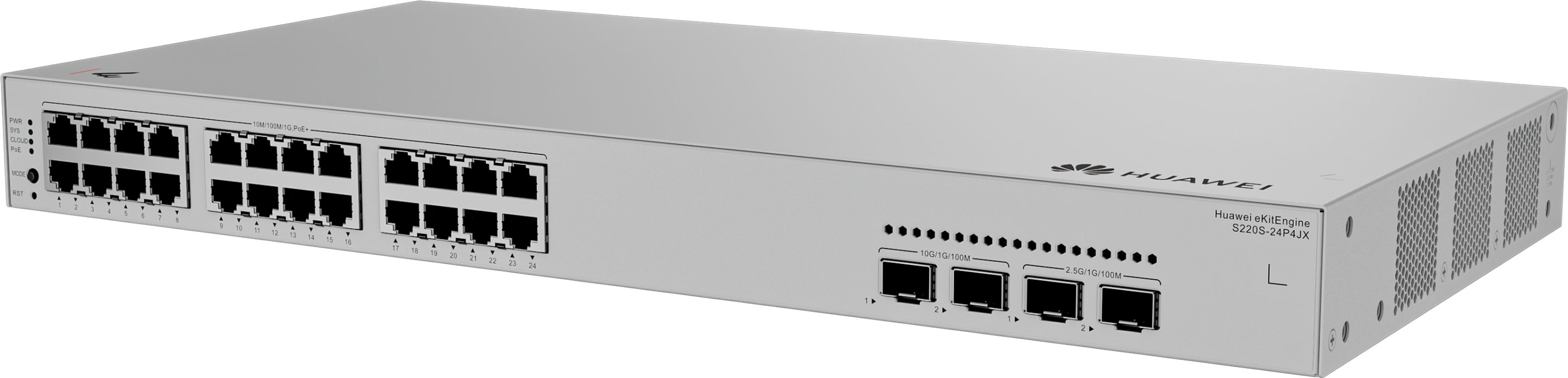 HUAWEI 24port POE+ 400w 2-SFP 2.5GE/2-SFP 10GE Gigabit Yönetilebilir Switch eKIT S220S-24P4JX