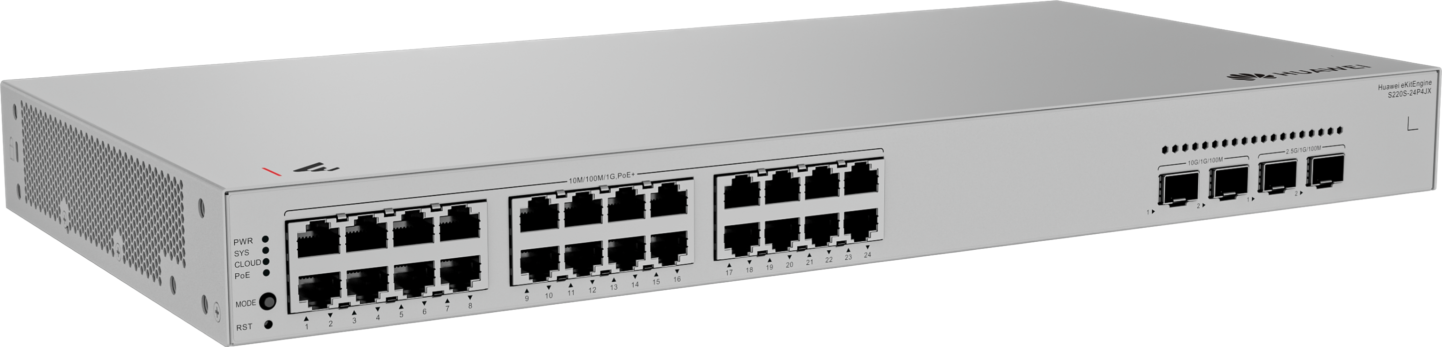 HUAWEI 24port POE+ 400w 2-SFP 2.5GE/2-SFP 10GE Gigabit Yönetilebilir Switch eKIT S220S-24P4JX