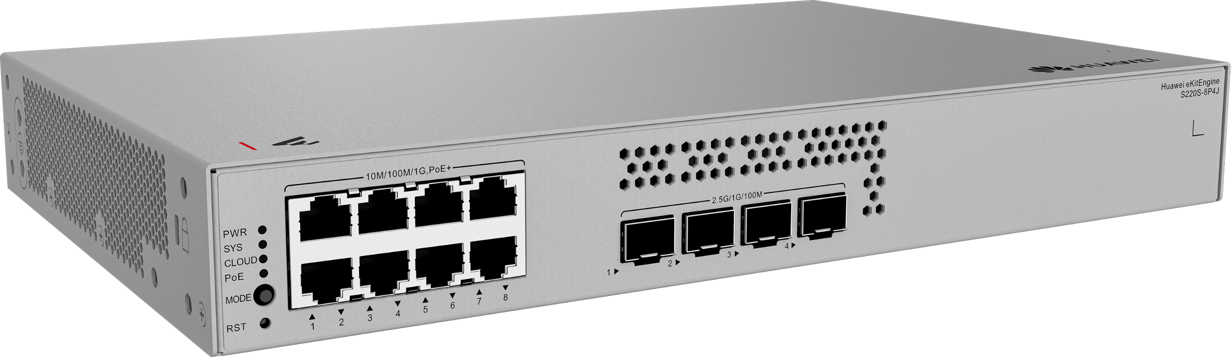 HUAWEI 8port PoE 128w 4-SFP 2.5GE Gigabit Yönetilebilir Switch eKIT S220S-8P4J