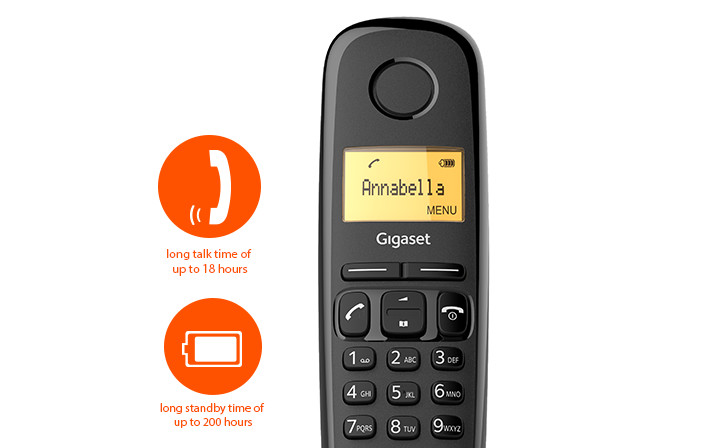 GIGASET A170 Kablosuz LCD Ekranlı Telefon Siyah