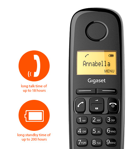 GIGASET A170 Kablosuz LCD Ekranlı Telefon Siyah