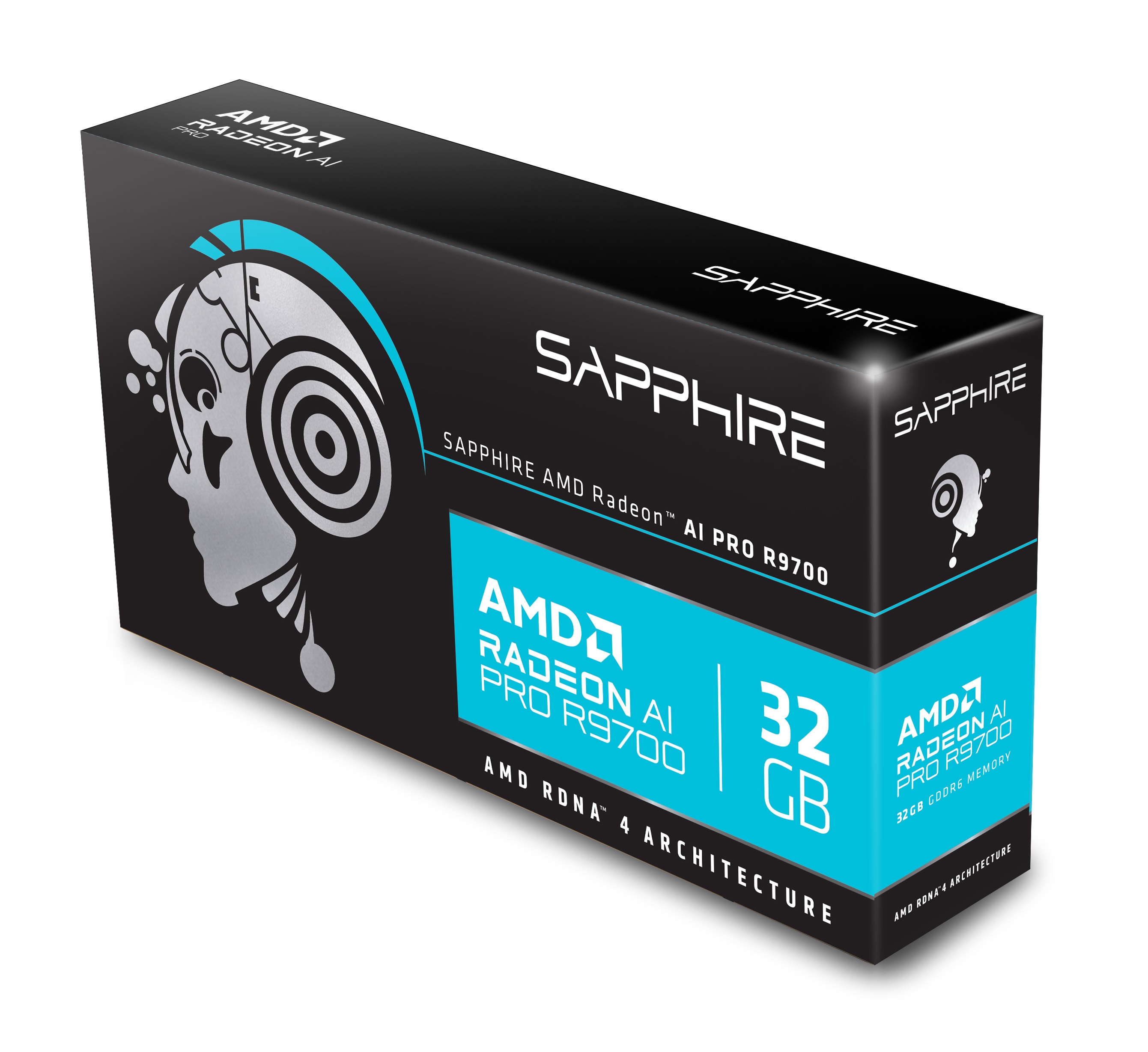 SAPPHIRE 32GB AI PRO R9700 32358-01-20G GDDR6 256bit 4X-DP PCIE 4.0 YAPAY ZEKA EKRAN KARTI