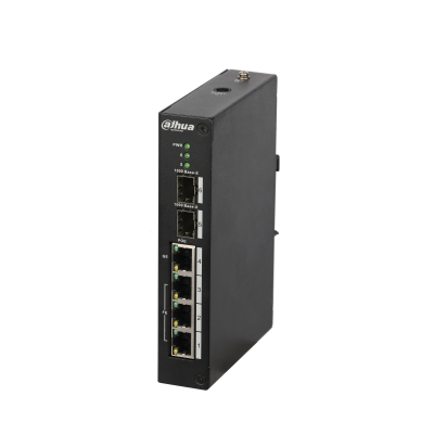 DAHUA 4port PoE 96w 2-SFP 10/100 Yönetilemez Endüstriyel Switch PFS3206-4P-96