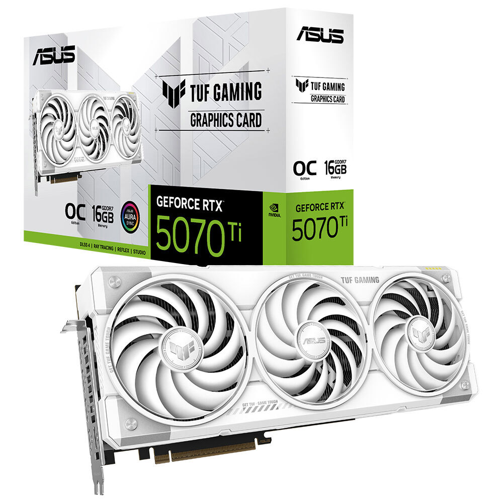 ASUS 16GB TUF GAMING RTX5070TI-O16G GDDR7 HDMI DP PCIe 5.0 Beyaz