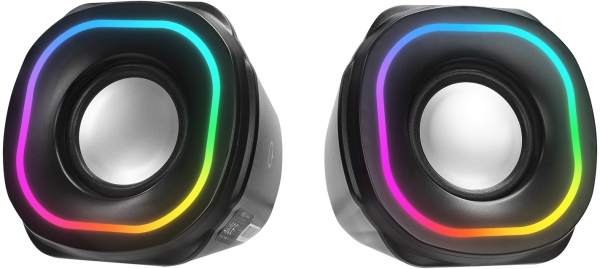 MIKADO MD-180 2.0 3W*2 Beyaz RGB Aydınlatmalı USB + 3.5mm USB 5V Speaker Hoparlör ikinci görünüm