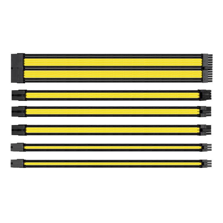 THERMALTAKE TtMod AC-047-CN1NAN-A1 Power Supply Sleeved Kablo Sarı/Siyah ikinci görünüm
