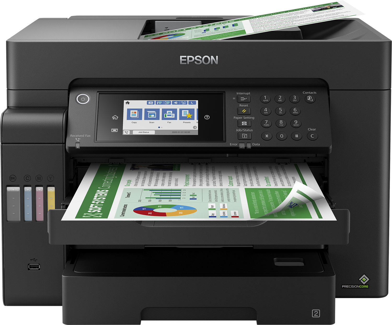 EPSON A3 Renkli L15150 Çok Fonksiyonlu Tanklı Dublex Yazıcı Fax USB 2.0,Ethernet,Kablosuz