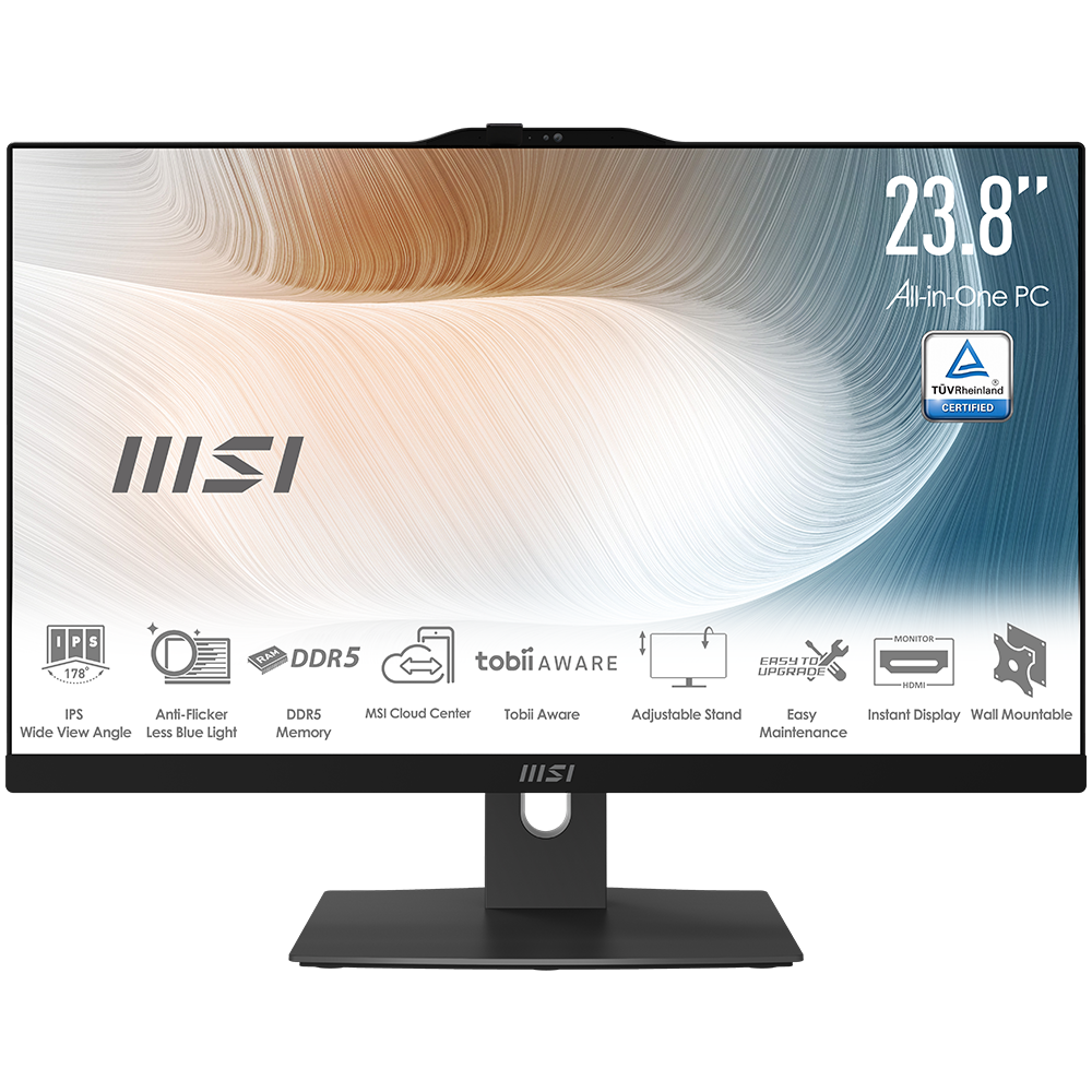 MSI 23.8" AM242P 1M-1815XTR  CORE 5 120U 8GB DDR4 RAM- 500GB SSD- FDOS