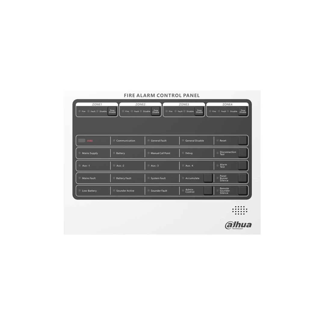 Dahua HY-C102 4 Bölgeli Konvansiyonel Ethernetli Yangın Alarm Paneli Seti (2x12v 5amper Akü dahil) ikinci görünüm
