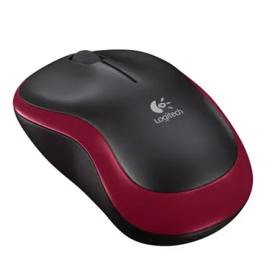 LOGITECH M185 Kablosuz Siyah/Kırmızı Mouse (910-002237)