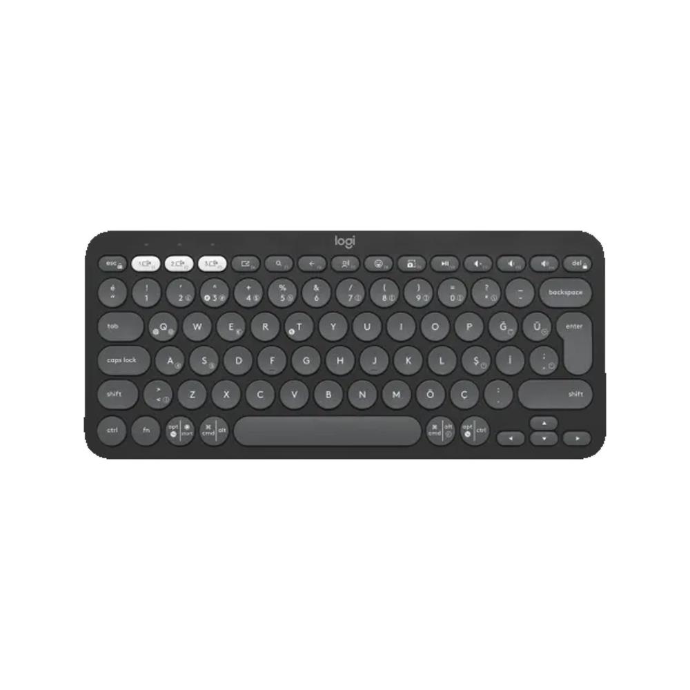 LOGITECH Pebble Keys 2 K380s Bluetooth Q Trk Siyah Klavye (920-011860) ikinci görünüm