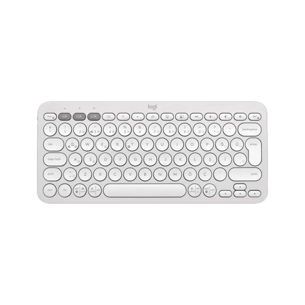 LOGITECH Pebble Keys 2 K380s Bluetooth Q Trk Beyaz Klavye (920-011859)