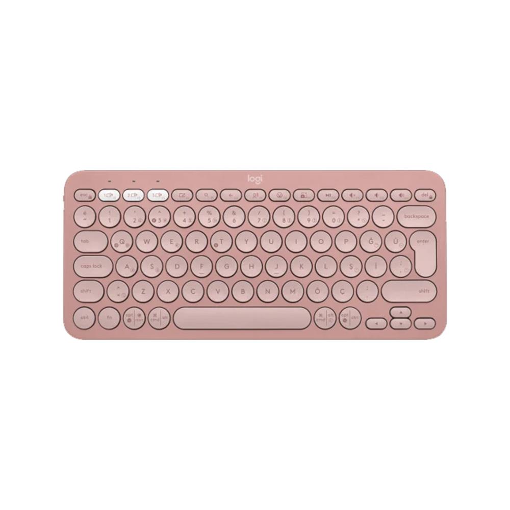 LOGITECH Pebble Keys 2 K380s Bluetooth Q Trk Rose Klavye (920-011861)