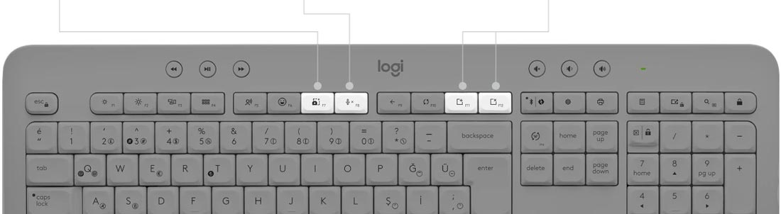 LOGITECH K650 Kablosuz Q Trk Beyaz Klavye (920-010973)