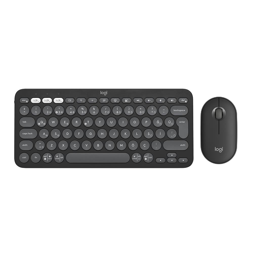 LOGITECH Pebble 2 Bluetooth Grafit Klavye - Mouse Set (920-012245) ikinci görünüm