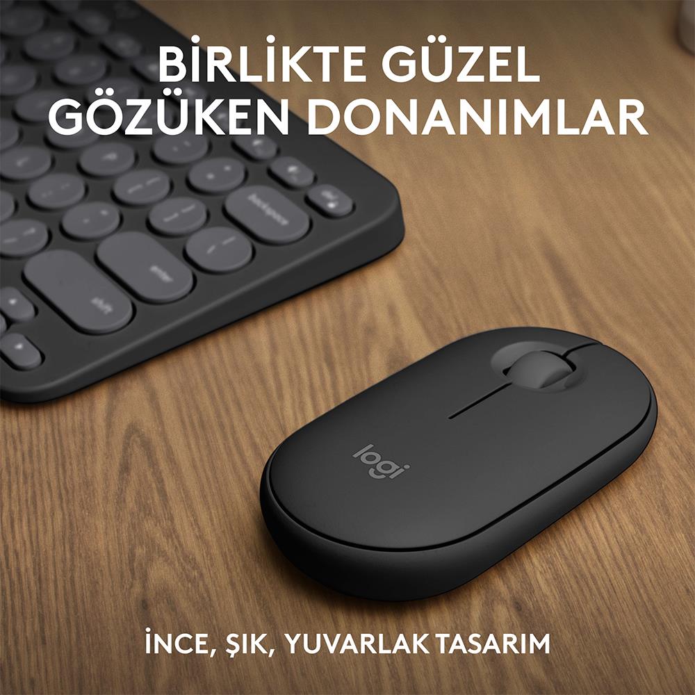 LOGITECH Pebble 2 Bluetooth Grafit Klavye - Mouse Set (920-012245)