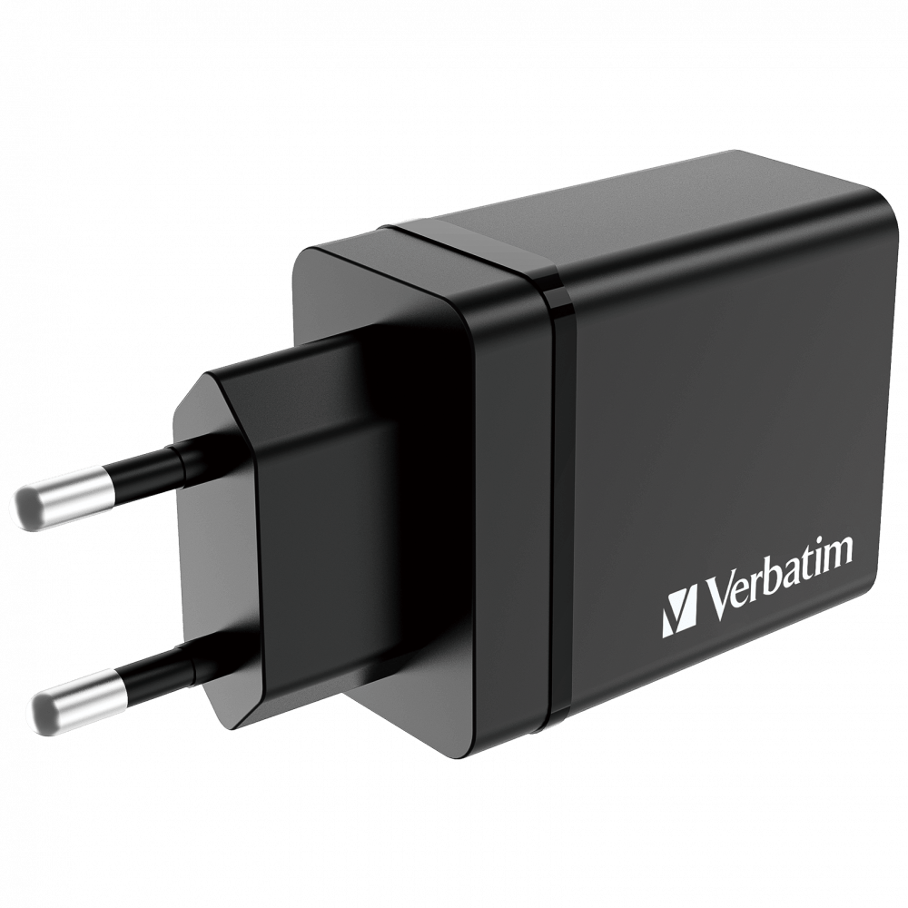 VERBATIM CHR-30EU1 30W 4 Bağlantı Noktalı USB Duvar Şarj Cihazı - Siyah