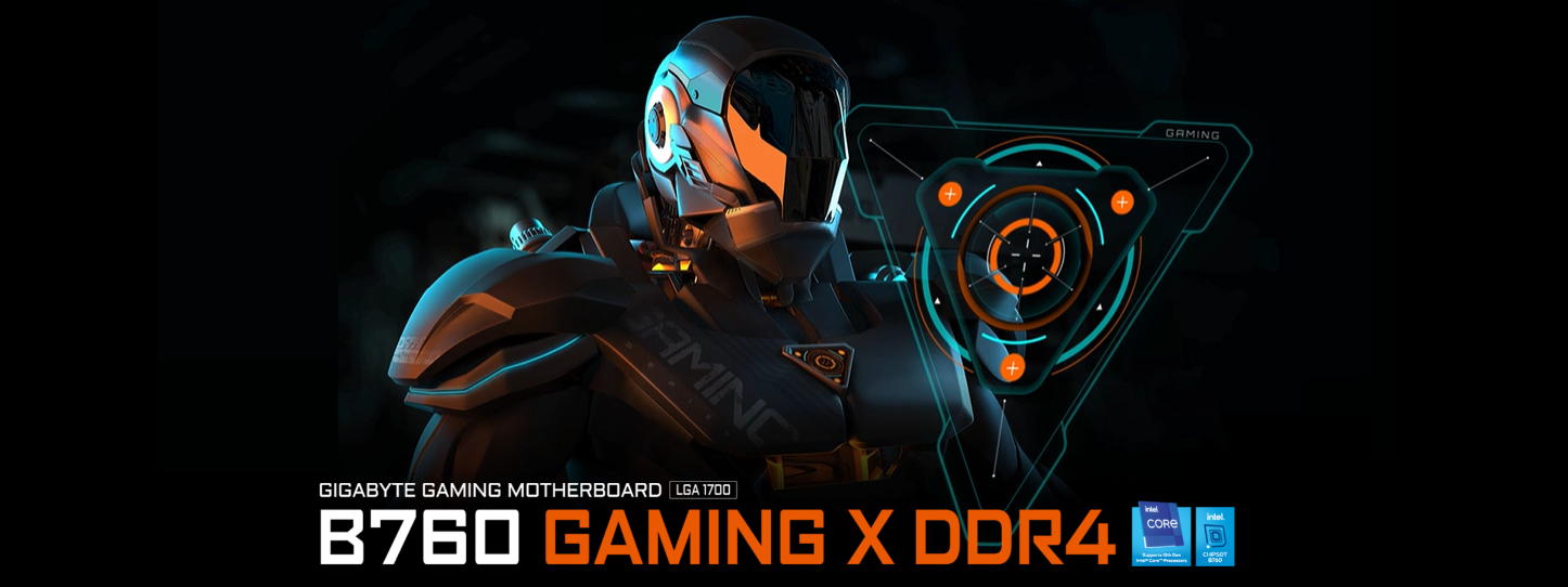 GIGABYTE B760 GAMING X DDR4 HDMI DP PCIE 4.0 1700p ATX