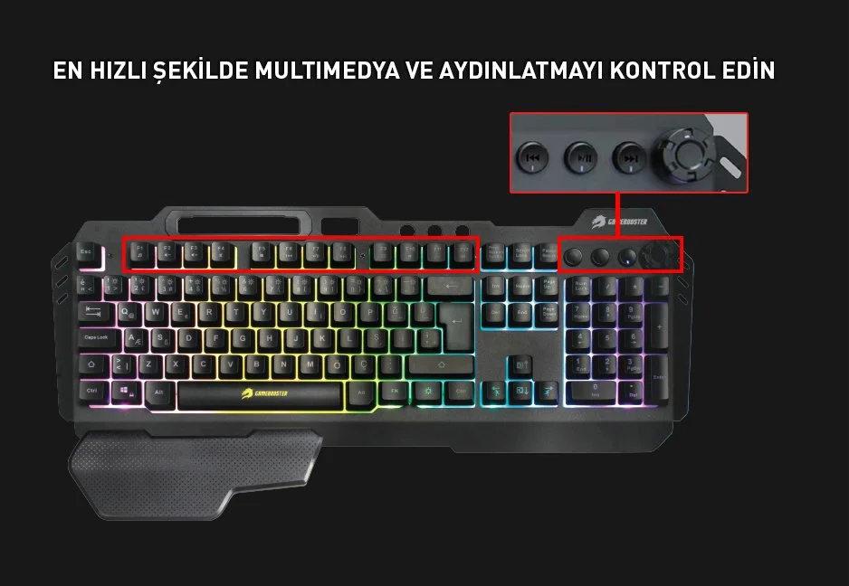 GAMEBOOSTER GB-G25K Kablolu Siyah Gaming Klavye