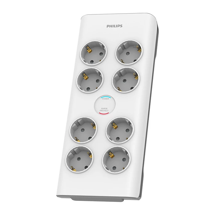 PHILIPS 8-li SPN7080WA/62 900 Joules Akım Koruma Prizi Beyaz ikinci görünüm
