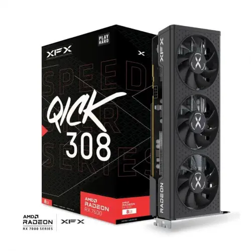 XFX 8GB RX7600 SPEEDSTER SWFT 210 EX-RX-76PMBABFY GDDR6 128Bit PCIE 4.0