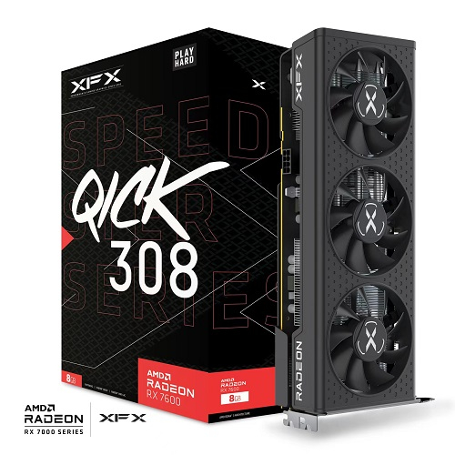 XFX 8GB RX7600 SPEEDSTER SWFT 210 EX-RX-76PMBABFY GDDR6 128Bit PCIE 4.0 ikinci görünüm