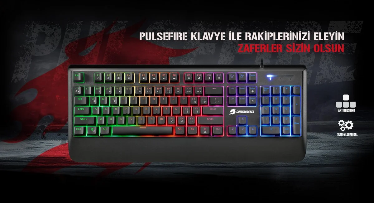 GAMEBOOSTER GB-G44 Kablolu Q Trk Siyah Gaming Klavye