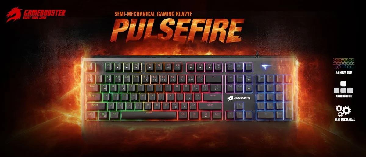 GAMEBOOSTER GB-G44 Kablolu Q Trk Siyah Gaming Klavye
