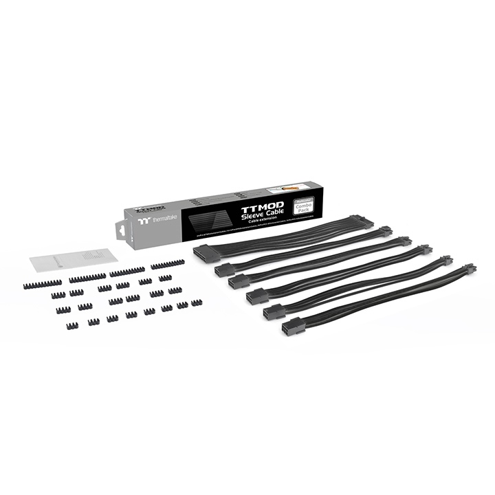 Thermaltake AC-052-CN1NAN-A3 TtMod Black Power Supply Sleeved Kablo Seti (16 AWG) ikinci görünüm