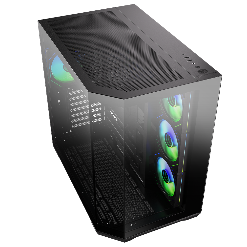 BITFENIX 850W 80+ BRONZE Ayna efektli MIRROR T10 Siyah Gaming Mid-Tower PC Kasası