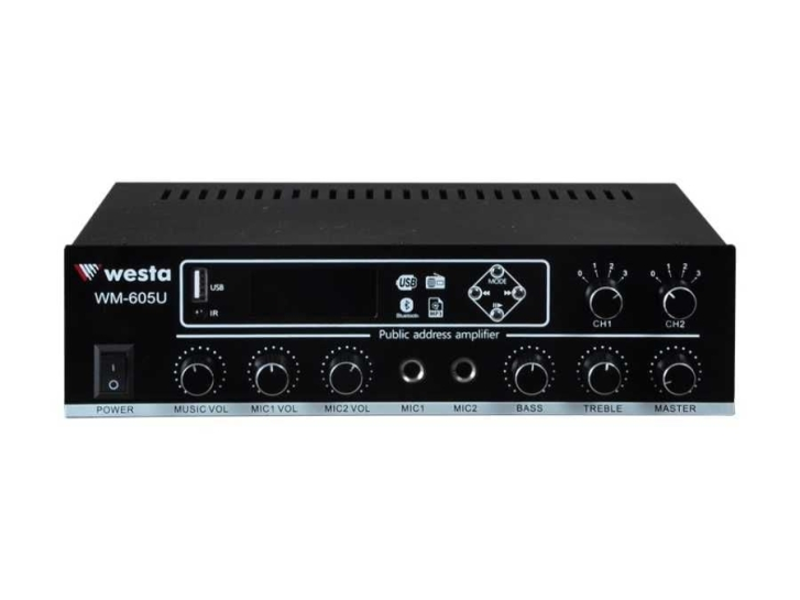 WESTA WM-605U 100W 2-bölgeli Mikser Amfi ikinci görünüm