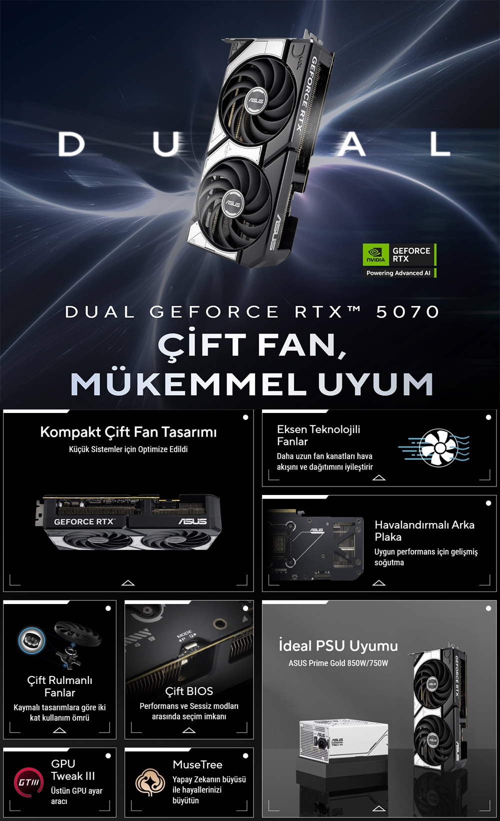 ASUS 12GB PRIME RTX5070-O12G GDDR7 192bit HDMI DP PCIe 5.0