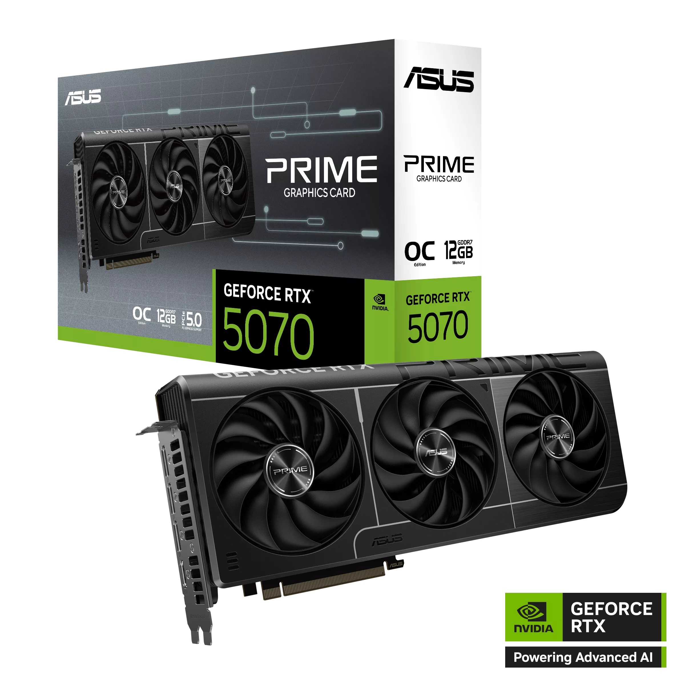 ASUS 12GB PRIME RTX5070-O12G GDDR7 192bit HDMI DP PCIe 5.0 ikinci görünüm