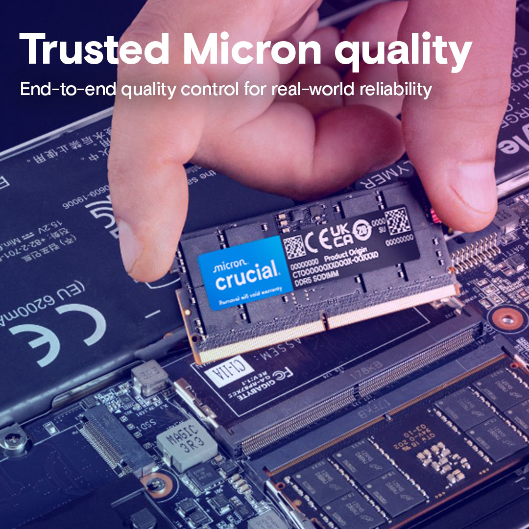CRUCIAL 96GB (2X 48GB) DDR5 5600MHZ NOTEBOOK RAM VALUE CT2K48G56C46S5