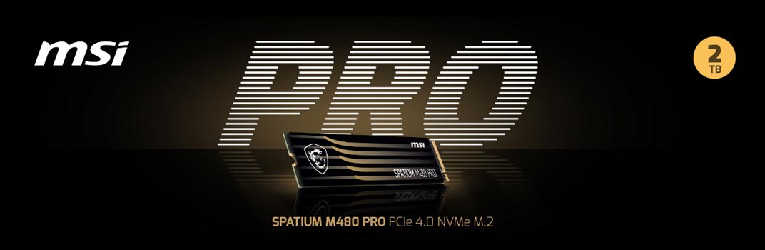 MSI 2TB SPATIUM M480 PRO 7400 7000MB/s M2 NVME GEN4 Disk Soğutuculu