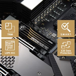 MSI 2TB SPATIUM M480 PRO 7400 7000MB/s M2 NVME GEN4 Disk Soğutuculu