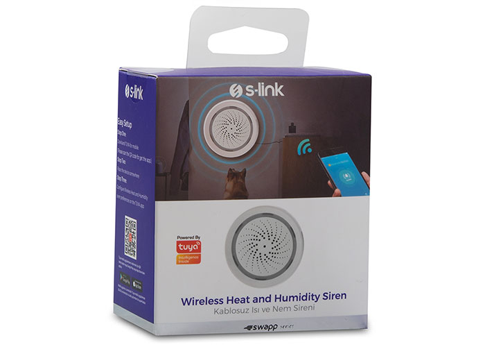 S-LINK Swapp SL-EG03 Isı ve Nem Göstergeli Kablosuz Siren