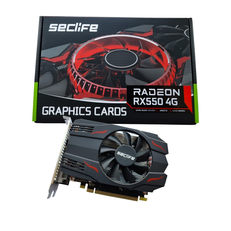 SecLife RX550 4GB GDDR5 128bit HDMI DVI DP PCIe 16X v3.0 ikinci görünüm