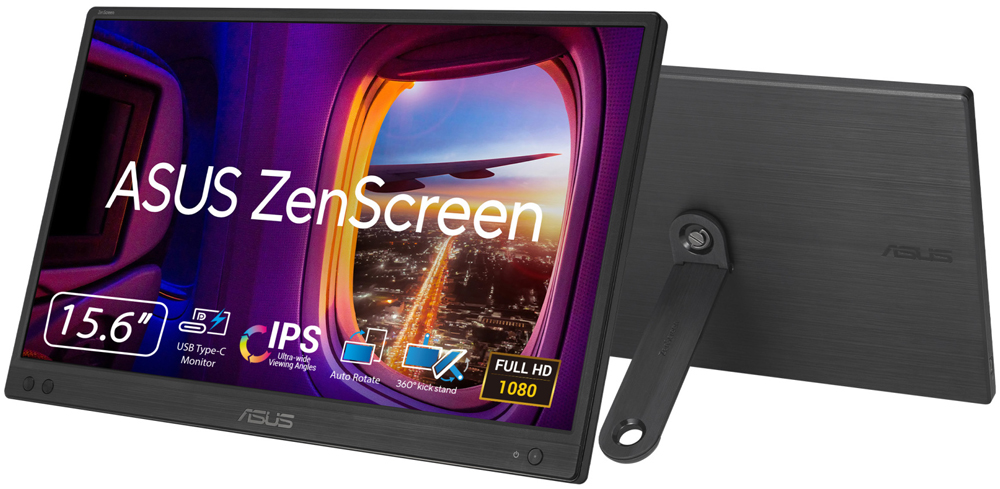 ASUS 15.6" IPS ZENSCREEN MB166CR USB-C Taşınabilir Monitör (1920 X 1080)