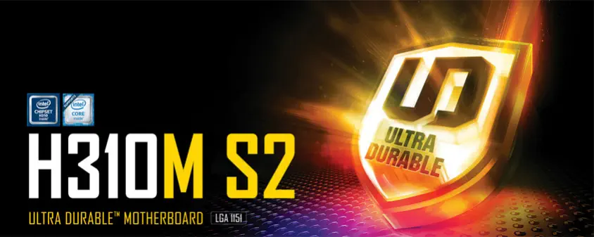 GIGABYTE H310M-S2 DDR4 SATA3 PCIe 16X v3.0 1151p v2 mATX