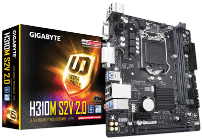 GIGABYTE H310M-S2V 2.0 DDR4 SATA3 DVI PCIe 16X v3.0 1151p v2 mATX