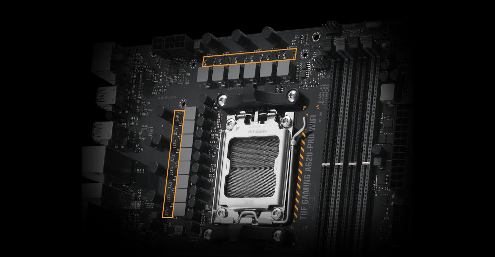 ASUS TUF A620-PRO GAMING WIFI-6 DDR5 HDMI DP PCIE 4.0 AM5 ATX