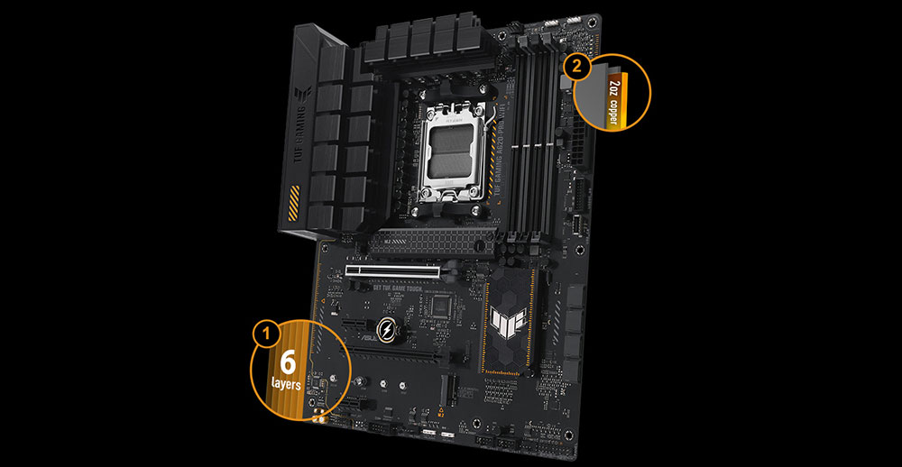 ASUS TUF A620-PRO GAMING WIFI-6 DDR5 HDMI DP PCIE 4.0 AM5 ATX